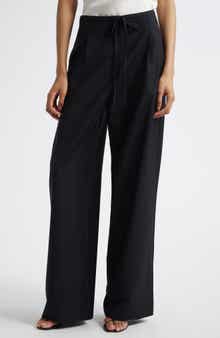 Róhe Relaxed Fit Wool Drawstring Pants