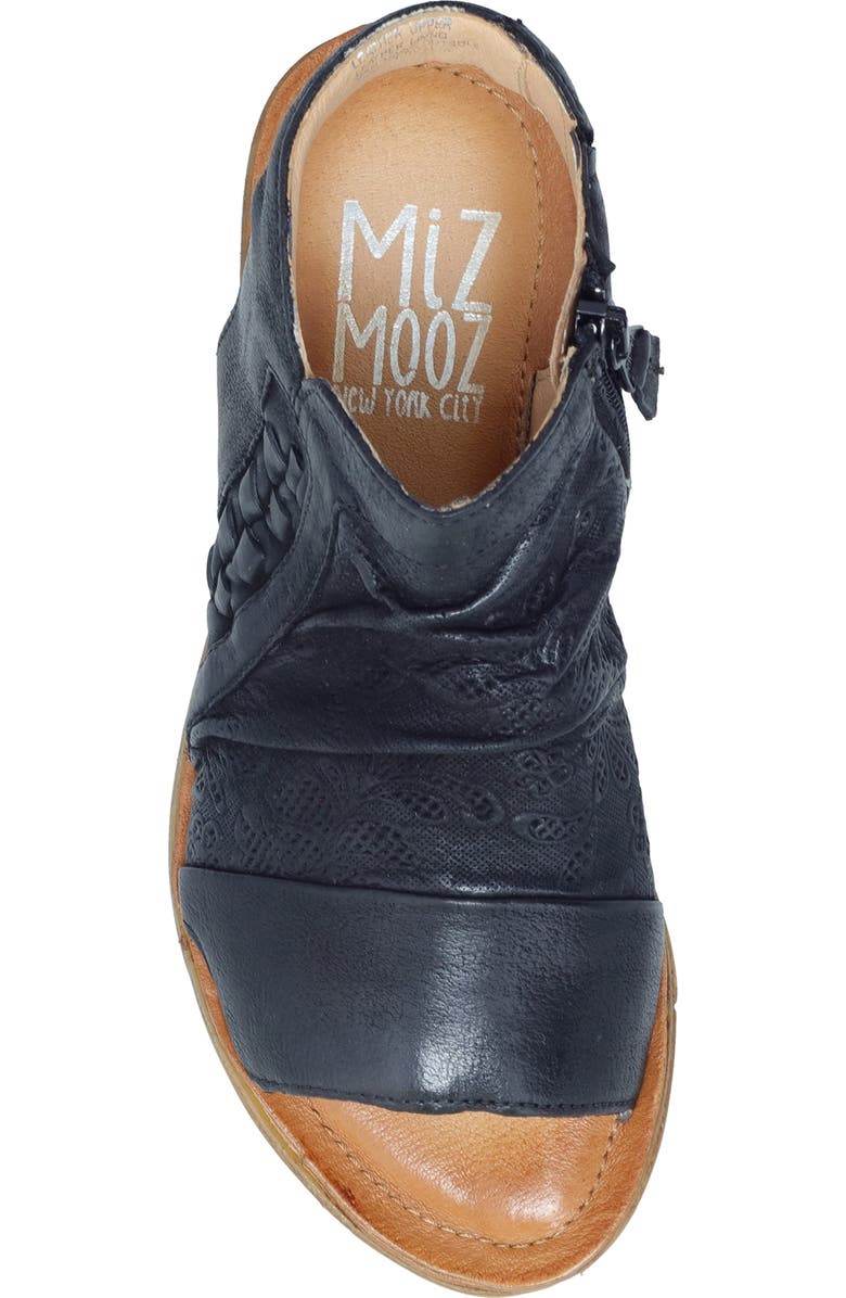 Miz Mooz Flaire Scrunch Leather Sandal, Alternate, color,