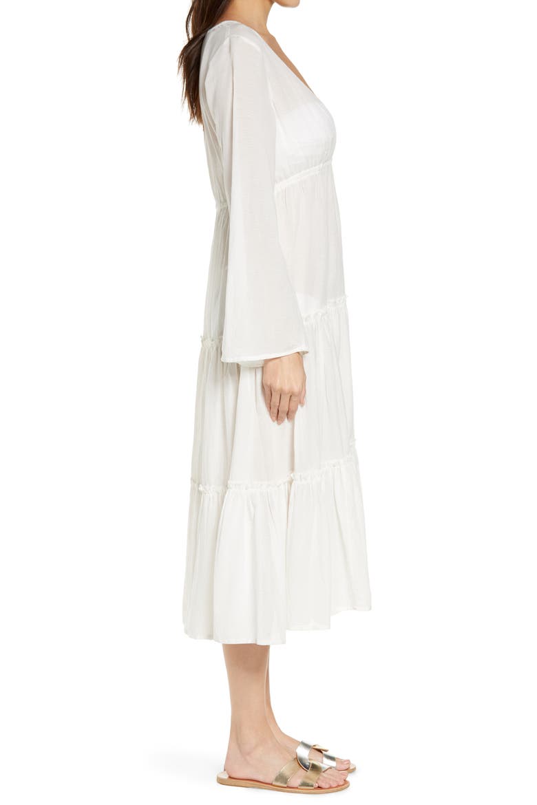 x The Salty Blonde Wanderlust Long Sleeve Cover-Up Maxi Dress, Alternate, color, COOL WIP