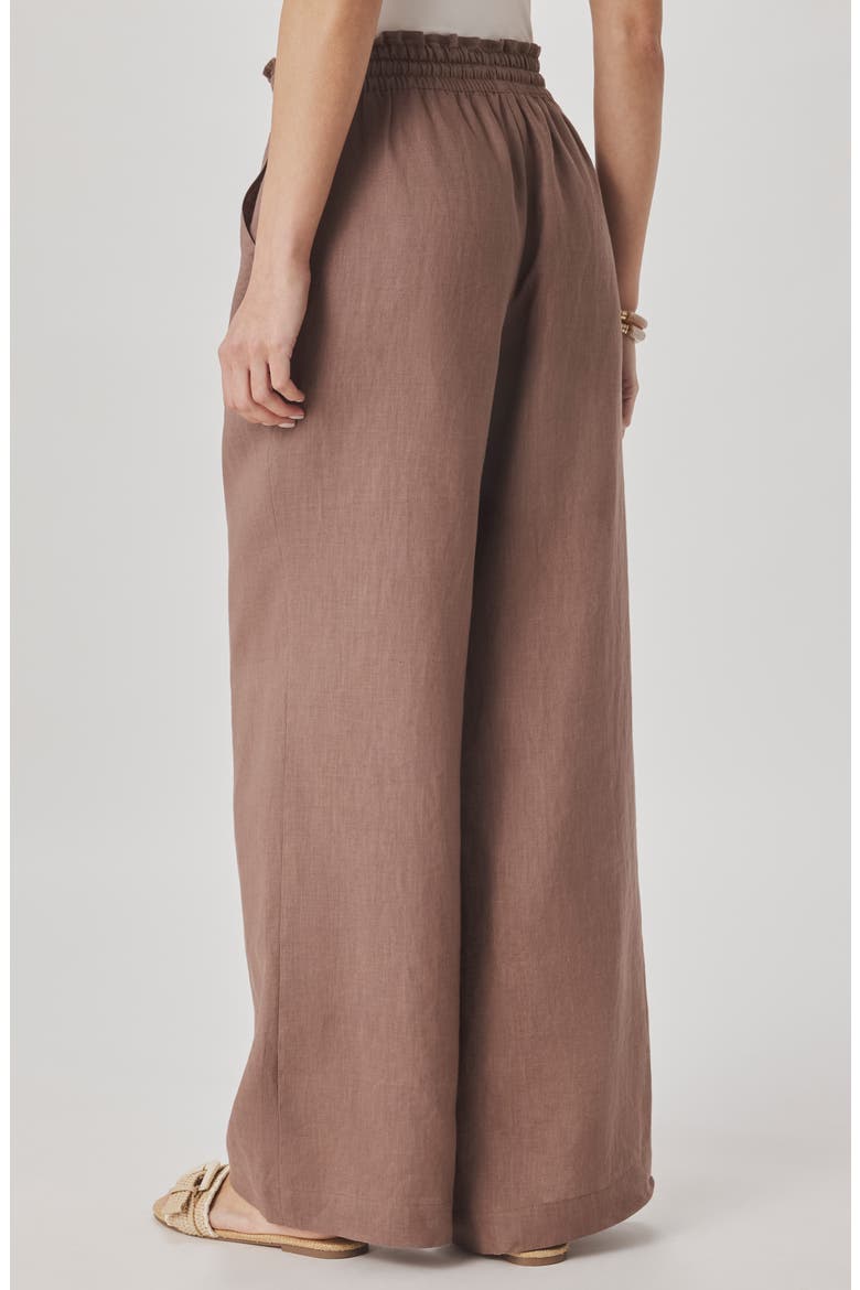 Stella Paperbag Linen Wide Leg Pants, Alternate, color, WICKER