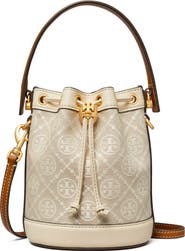 Tory Burch Mini T Monogram Bucket Bag