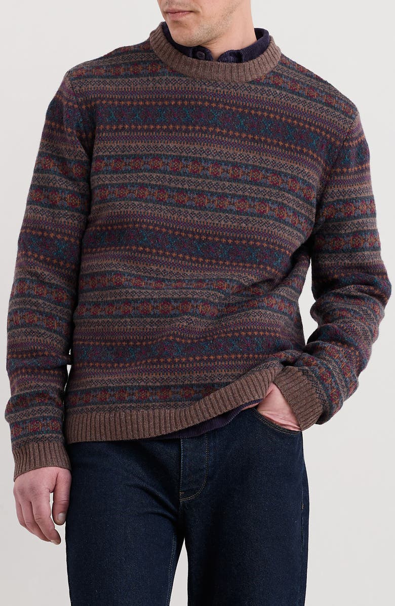 Seasalt Cornwall Carracks Fair Isle Wool Blend Crewneck Sweater, Main, color,