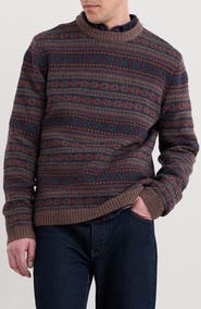 Seasalt Cornwall Carracks Fair Isle Wool Blend Crewneck Sweater