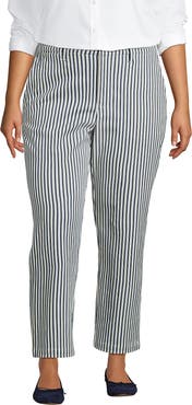 Lands' End Mid Rise Classic Straight Leg Chino Ankle Pants