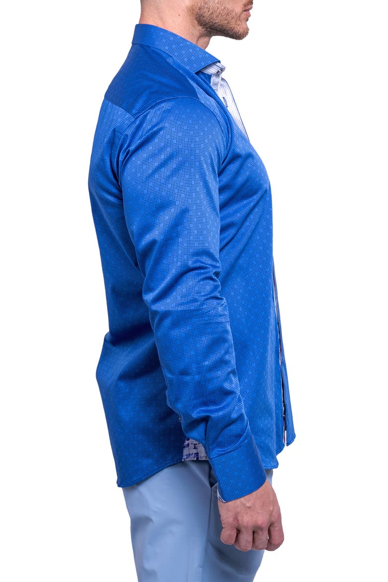 Einstein Resistance0102 Blue Button-Up Shirt, Alternate, color, BLUE