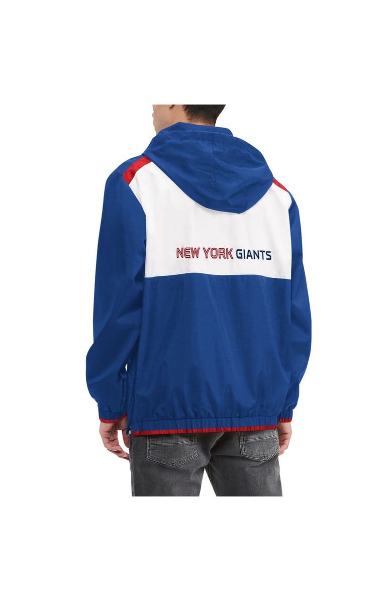 Tommy Hilfiger Men's Tommy Hilfiger Royal/White New York Giants Carter Half-Zip Hooded Top, Alternate, color, Royal