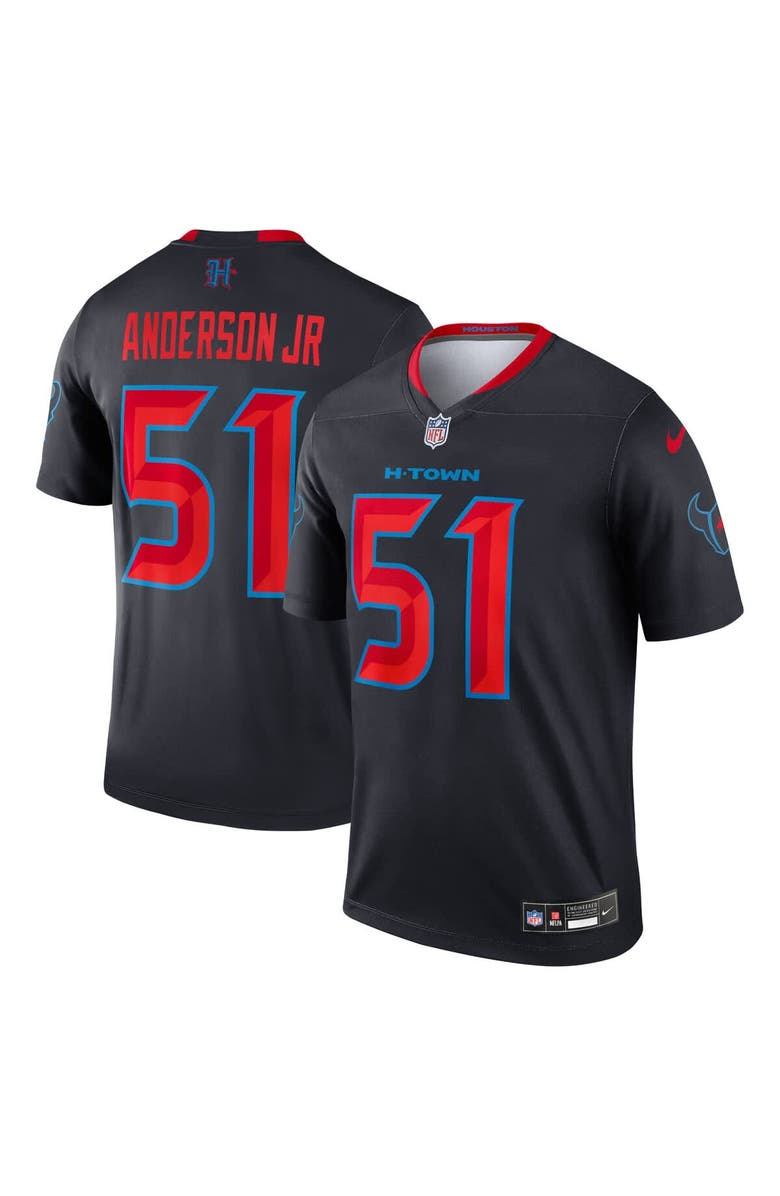 Nike Men's Nike Will Anderson Jr. Navy Houston Texans Alternate Legend Player Performance Top, Main, color, Navy
