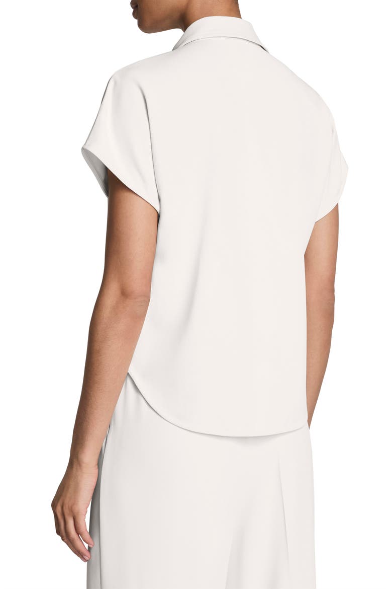 Oversize Short Sleeve Collared Shirt, Alternate, color, IVORY