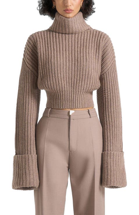 Amaya Roll Neck Knit Jumper With Cuffs