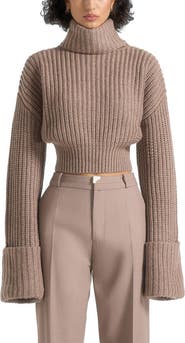 Manière De Voir Amaya Roll Neck Knit Jumper With Cuffs