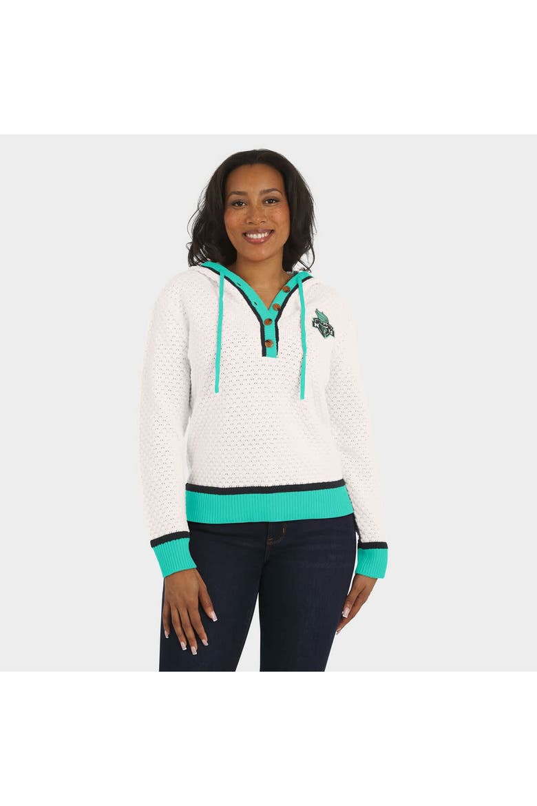 Women's WEAR by Erin Andrews  Cream New York Liberty Hooded Sweater, Alternate, color, Cream
