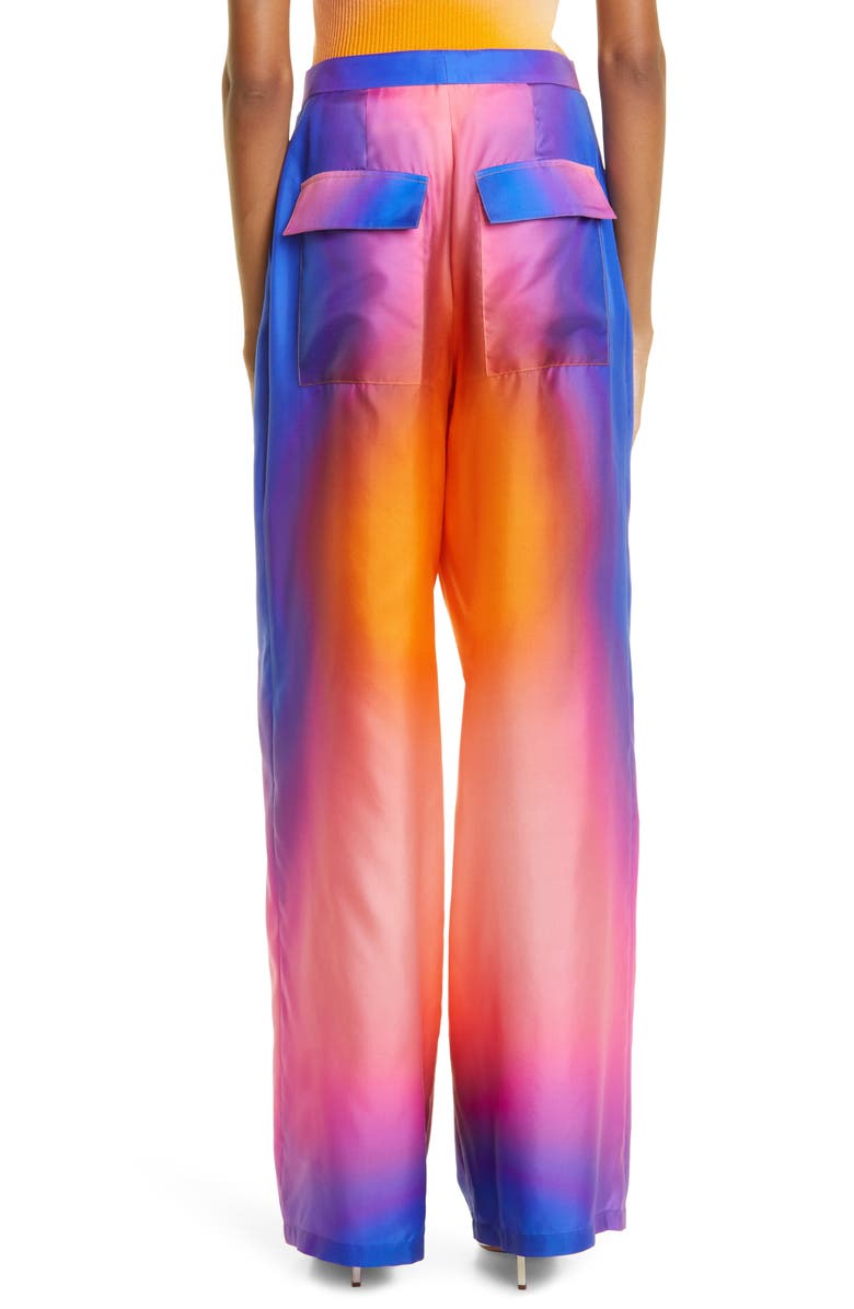 LAPOINTE Silk Taffeta Wide Leg Pants, Alternate, color,