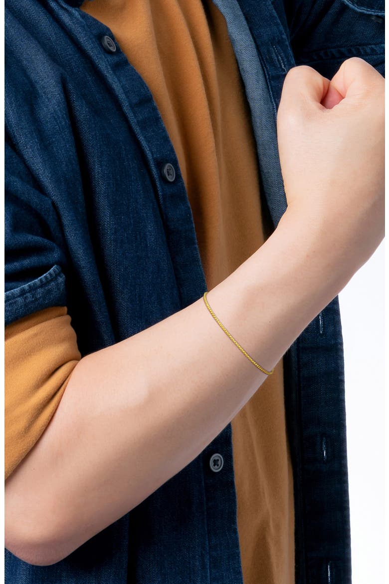 Round Box Link Bracelet, 1.60mm, Alternate, color, GOLD