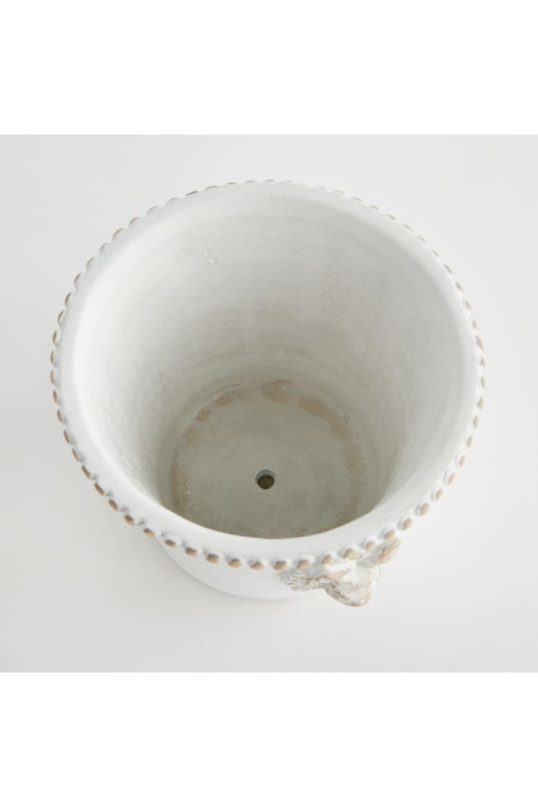 Classic Large White Concrete Rabbit Pot, Alternate, color, White