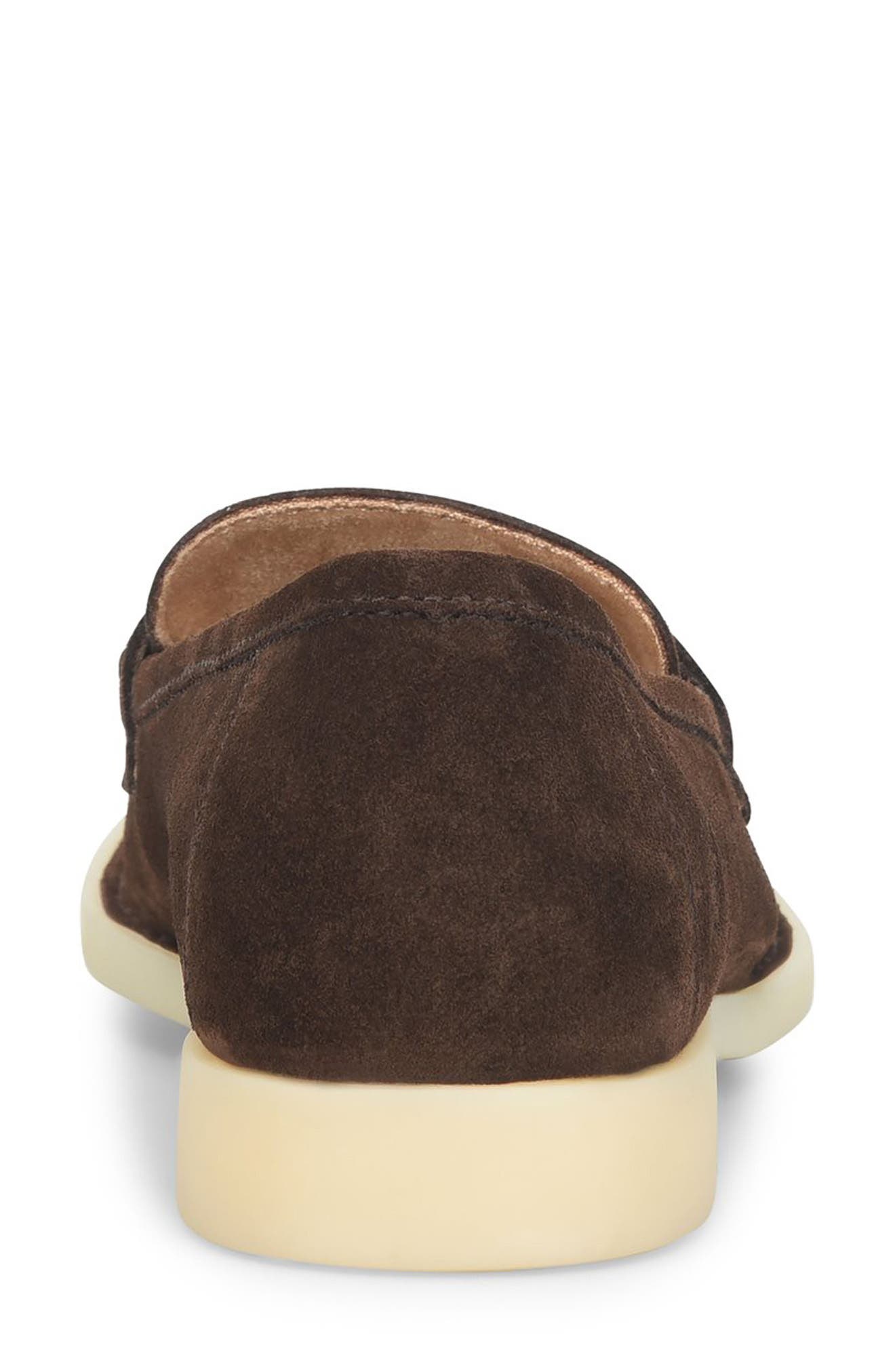 Mika Loafer, Alternate, color, DARK BROWN SUEDE