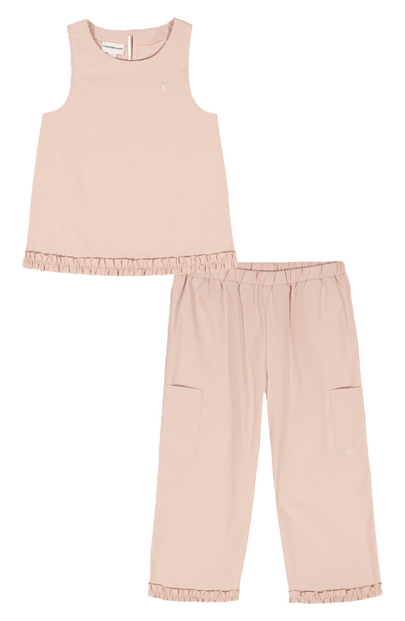 Calvin Klein Kids' Ruffle Trim Tank & Pants Set