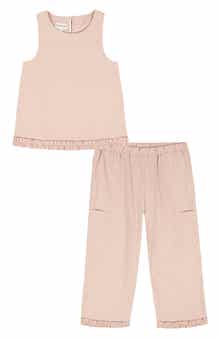 Calvin Klein Kids' Ruffle Trim Tank & Pants Set
