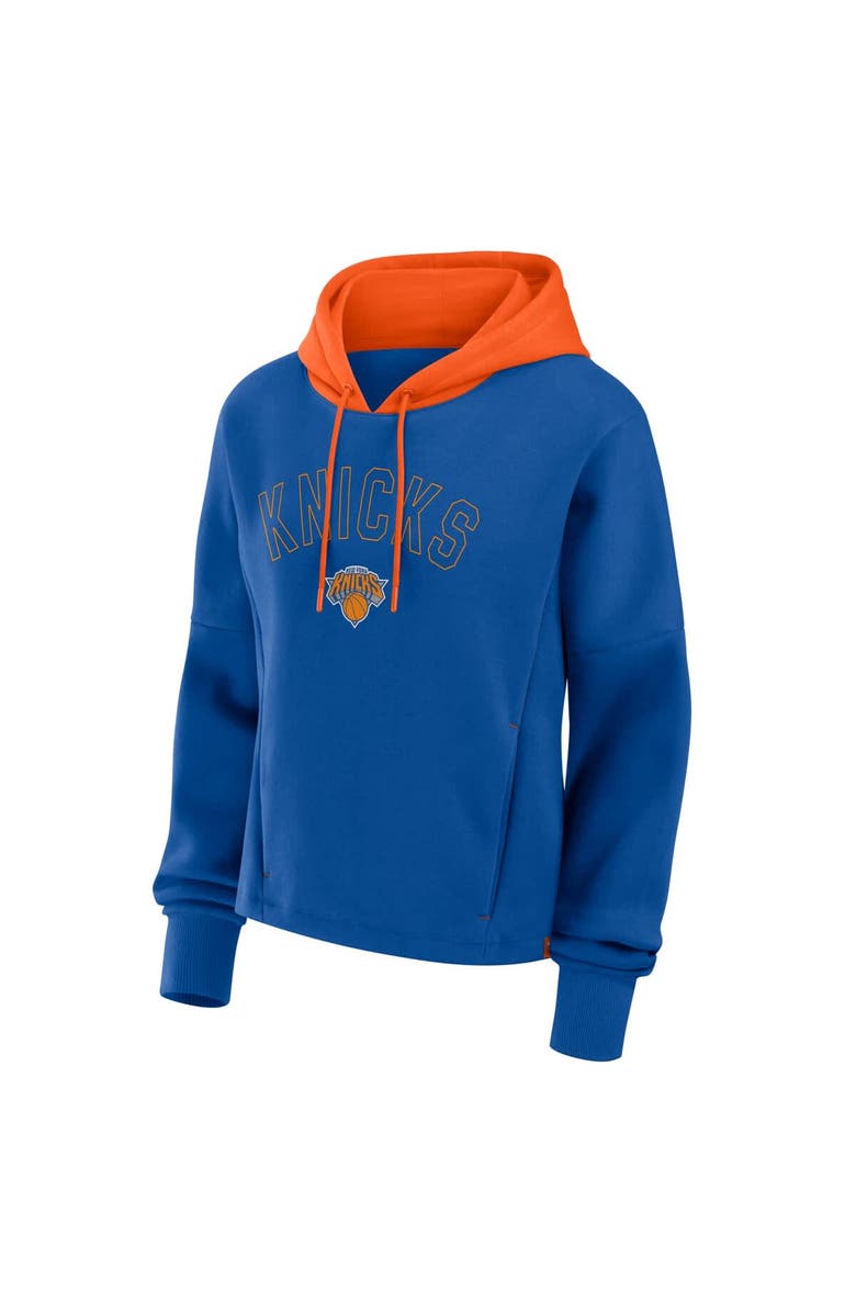 FANATICS Women's Fanatics Deep Royal New York Knicks Post Up Boxy Pullover Hoodie, Alternate, color, Deep Royal