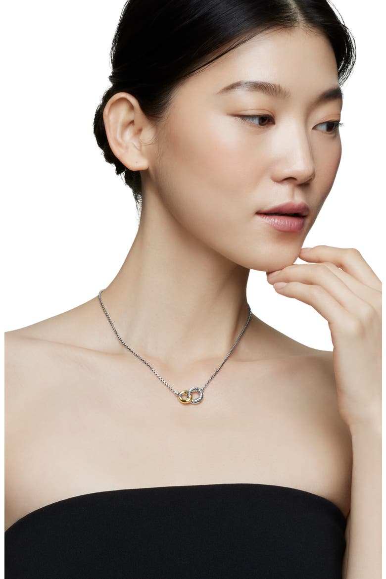 Belmont® Curb Link Necklace, Alternate, color, TWO TONE
