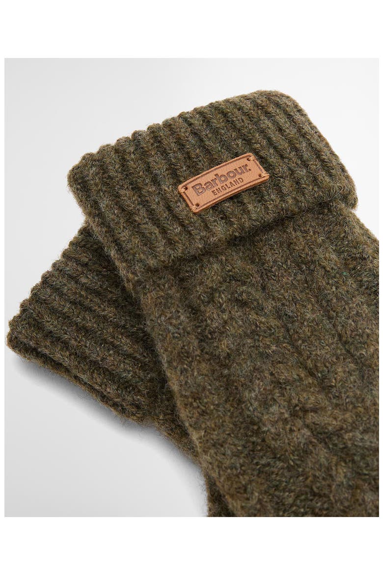 Elsdon Cable Knit Mittens, Alternate, color, OLIVE