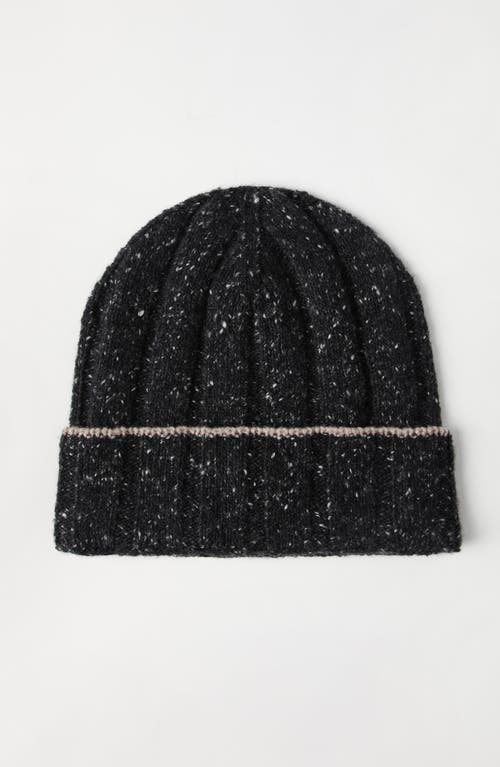 Brunello Cucinelli Rib-knit Cashmere Beanie In Black