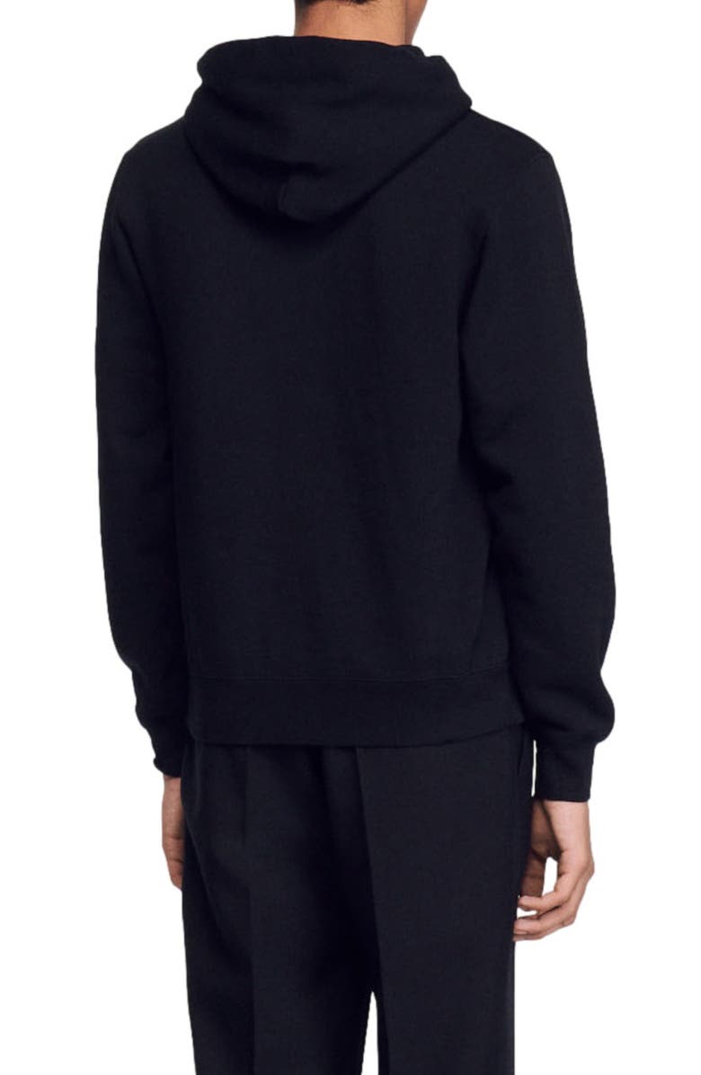 SANDRO Embroidered Logo Hoodie, Alternate, color, 