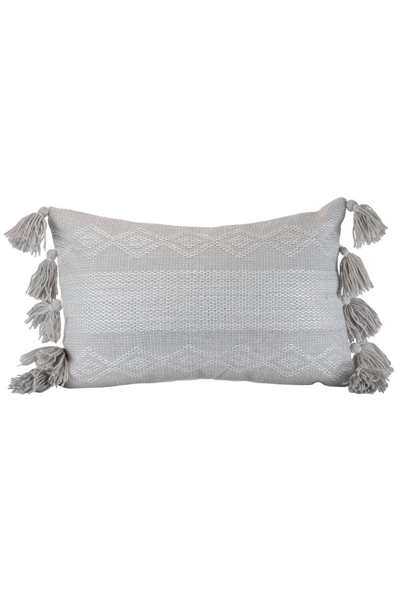 Adeline Outdoor Decorative Accent Pillow 14" x 22", Main, color, Gray