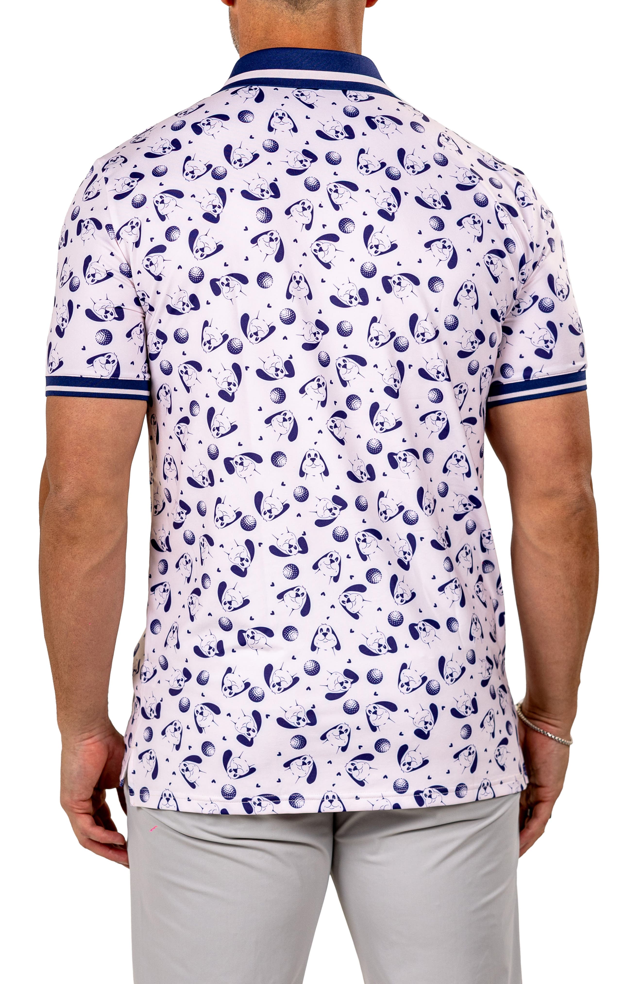 Martyr0006 Print Zip Golf Polo - image 2