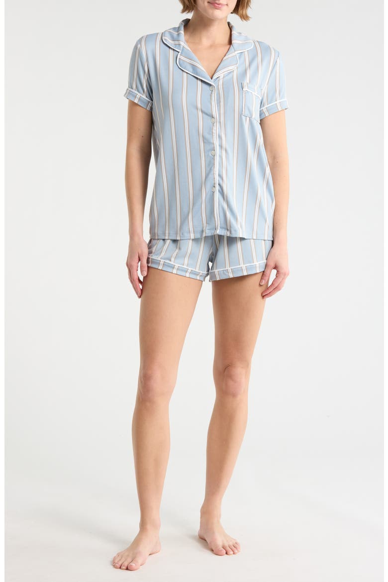 Mana 3-Piece Jersey Pajamas, Alternate, color, MORNING STRIPE BLUE