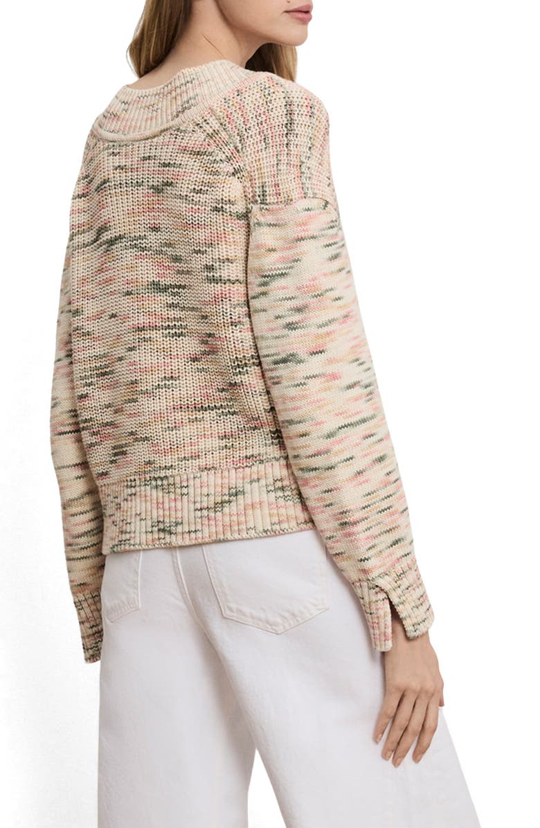 Veronica Beard Anola Space Dye Cotton Sweater, Alternate, color, Petal Multi