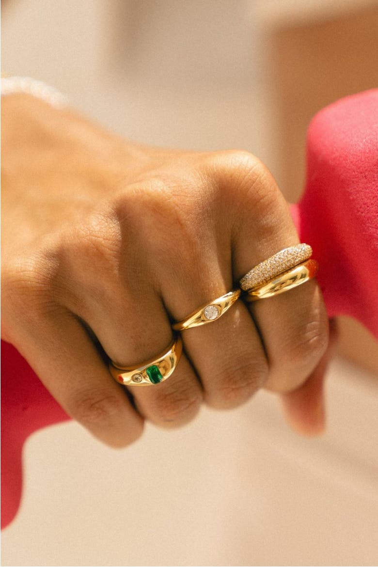 Day & Night Ring Set, Alternate, color, Gold