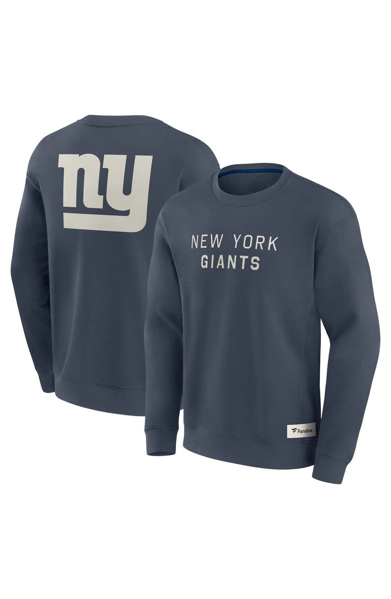FANATICS Men's Fanatics Navy New York Giants Elements Future Ground Lettering Pullover Sweatshirt, Main, color, Navy