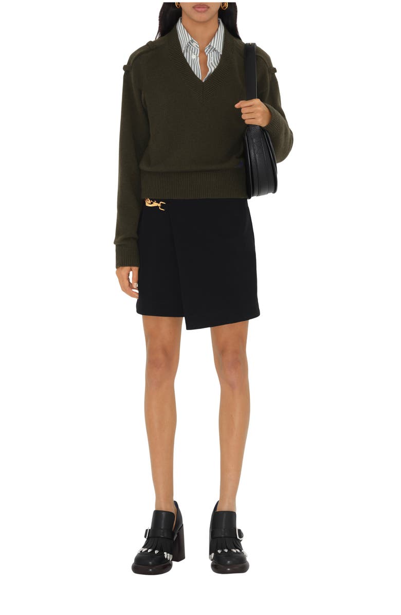 Burberry Wool Mini Skirt, Main, color, 
