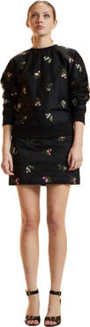Cynthia Rowley Embroidered Mini Skirt