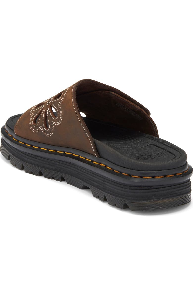 Dr. Martens ZebZag Flower Slide Sandal, Alternate, color, Dark Brown