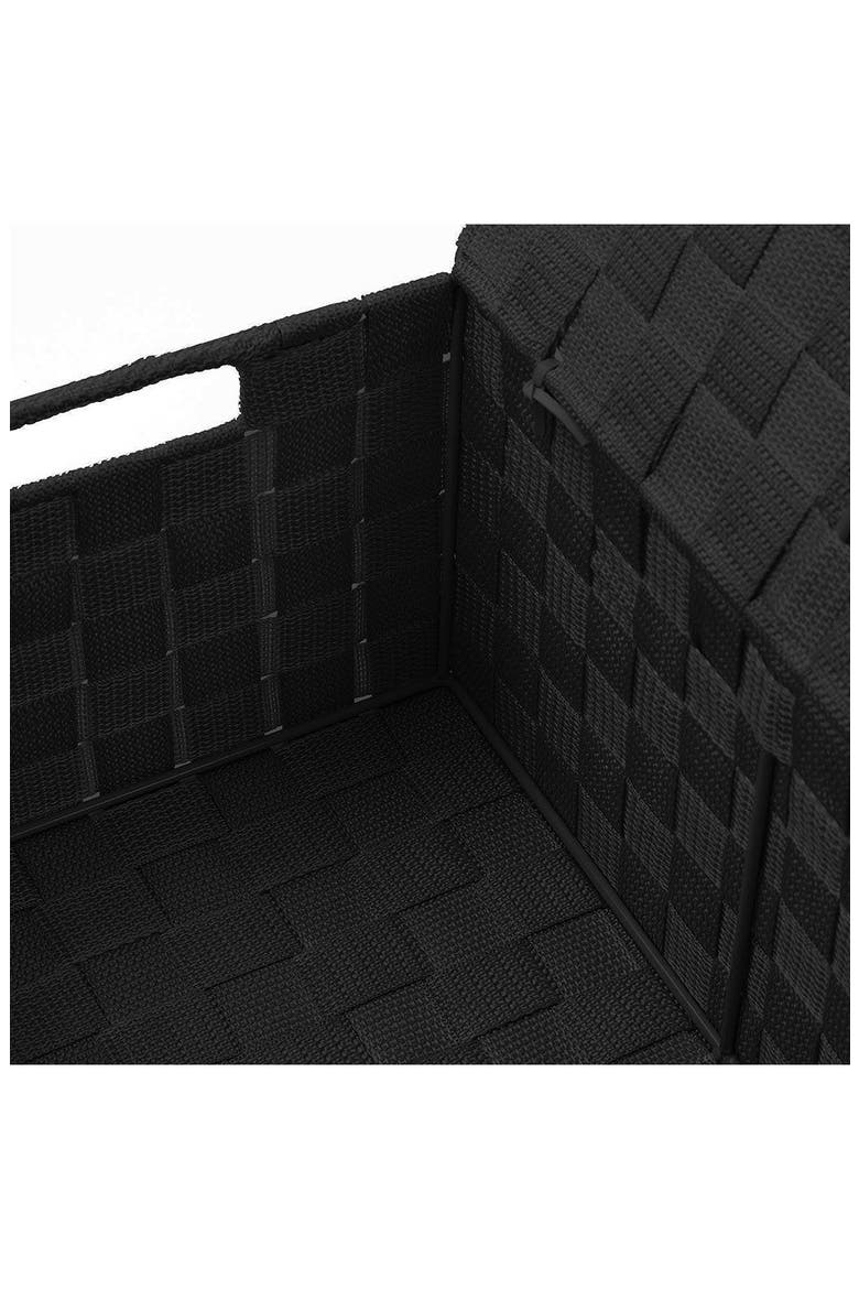Woven 3-Piece Storage Box Set, Alternate, color, BLACK