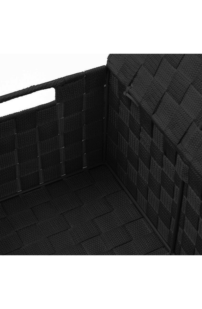 SORBUS Woven 3-Piece Storage Box Set, Alternate, color, Black