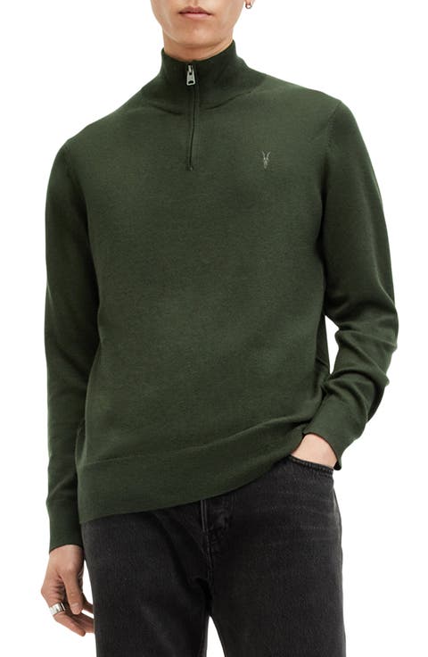 Kilburn Funnel Neck Wool Blend Quarter Zip Sweater