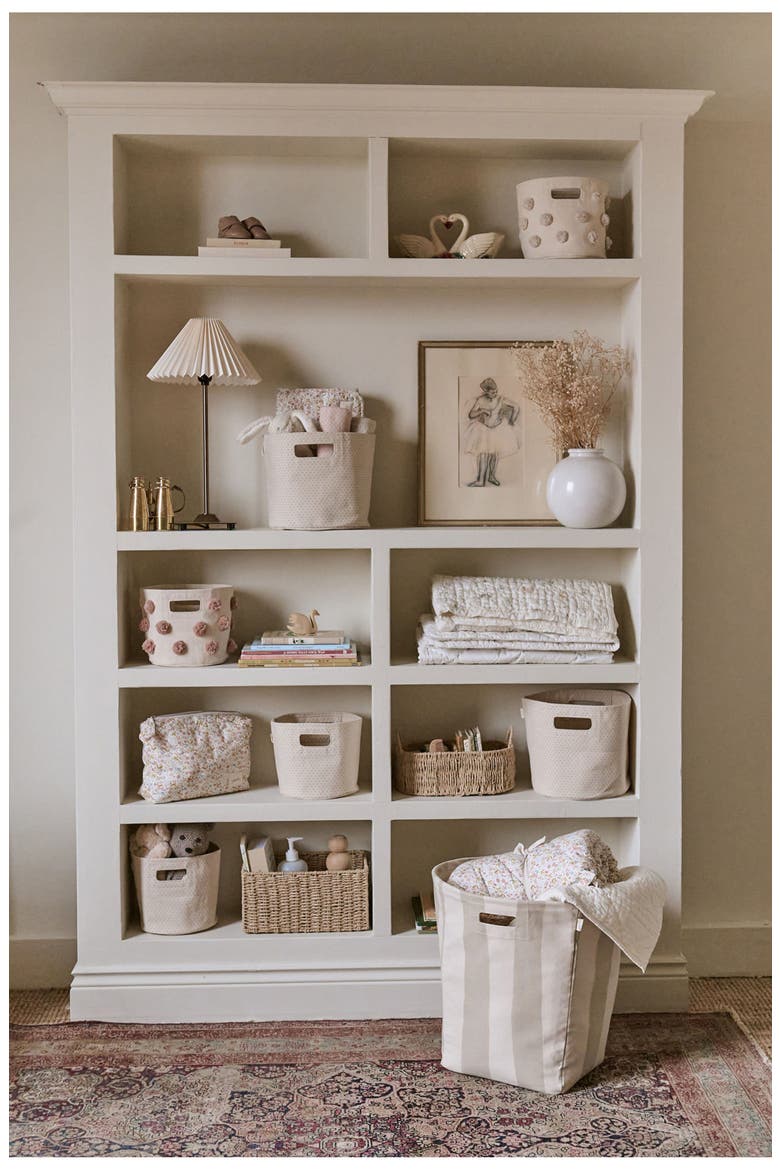 Tapered Cotton Canvas Hamper, Alternate, color, TAUPE