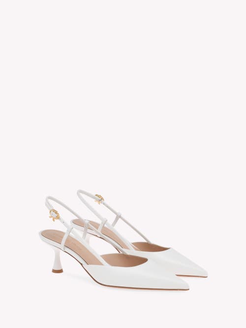 Gianvito Rossi Ascent 55 Slingback Pumps In White