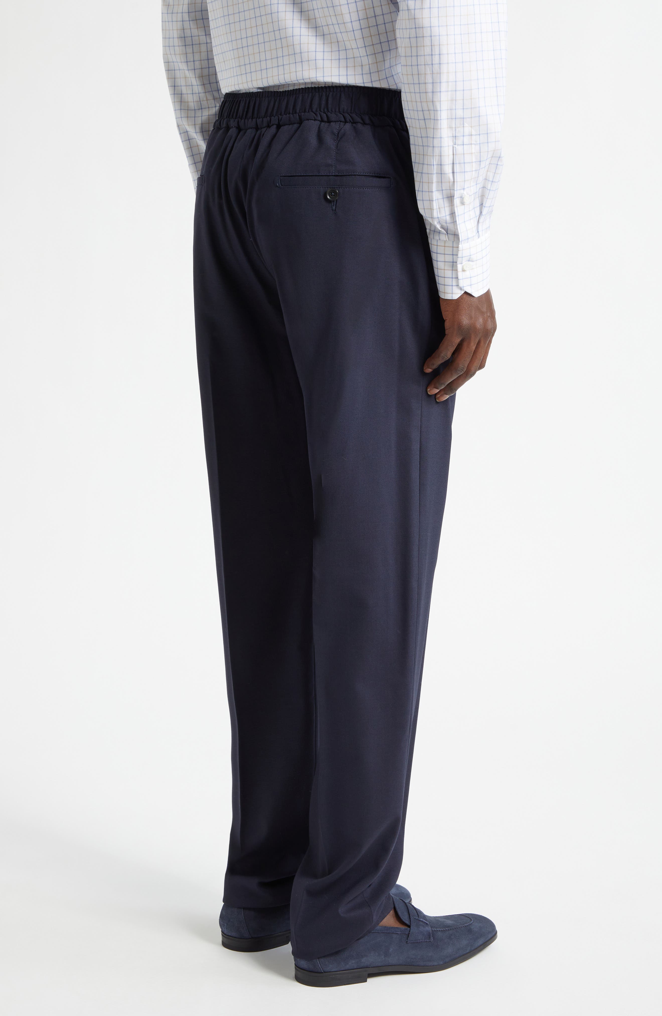 Pleated Wool Blend Pants - image 4