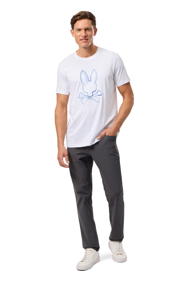 Psycho Bunny Vincent Pima Cotton Graphic T-Shirt, Alternate, color, White