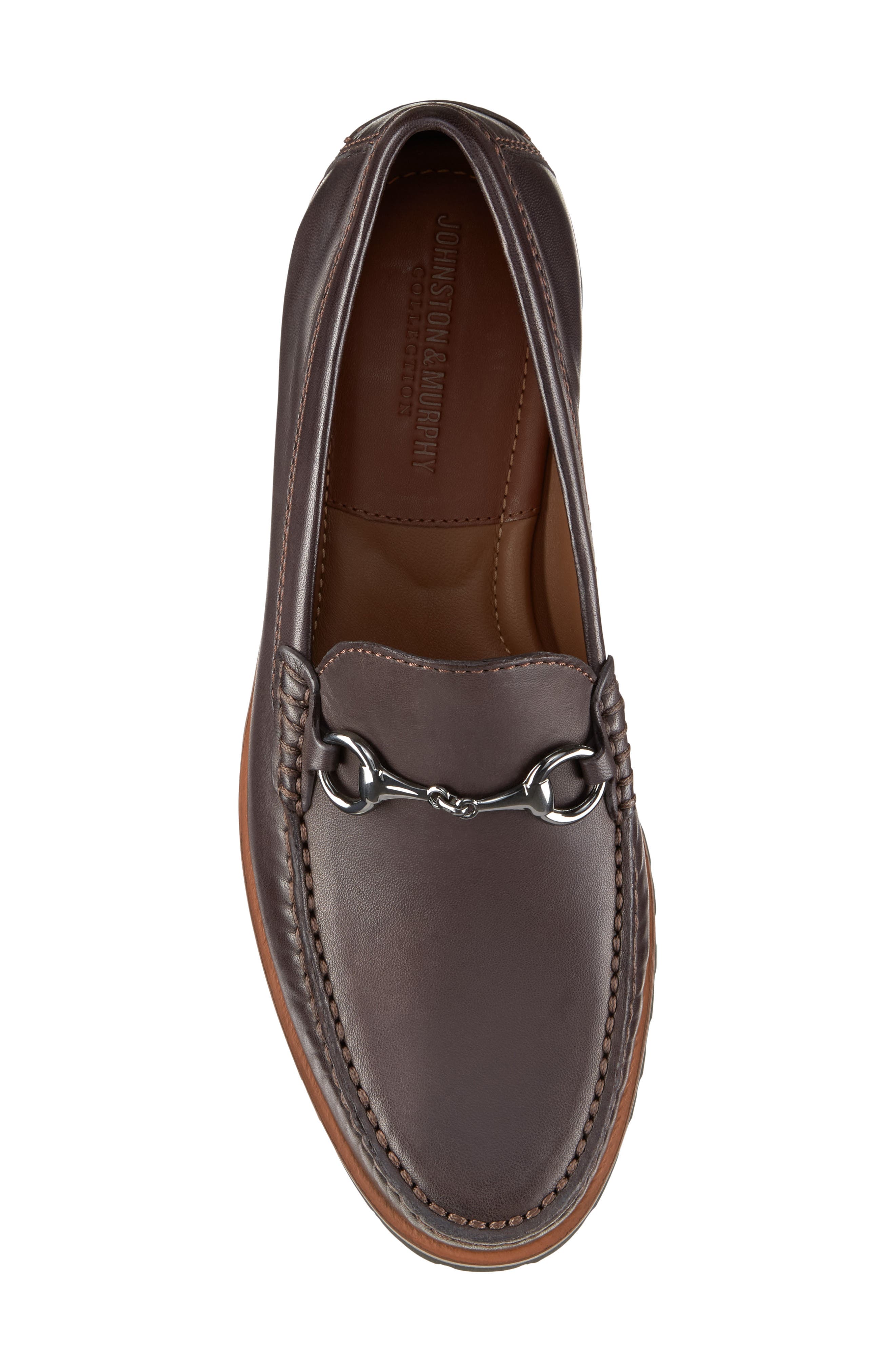 Baldwin Lug Sole Bit Loafer, Alternate, color, DARK BROWN SHEEPSKIN