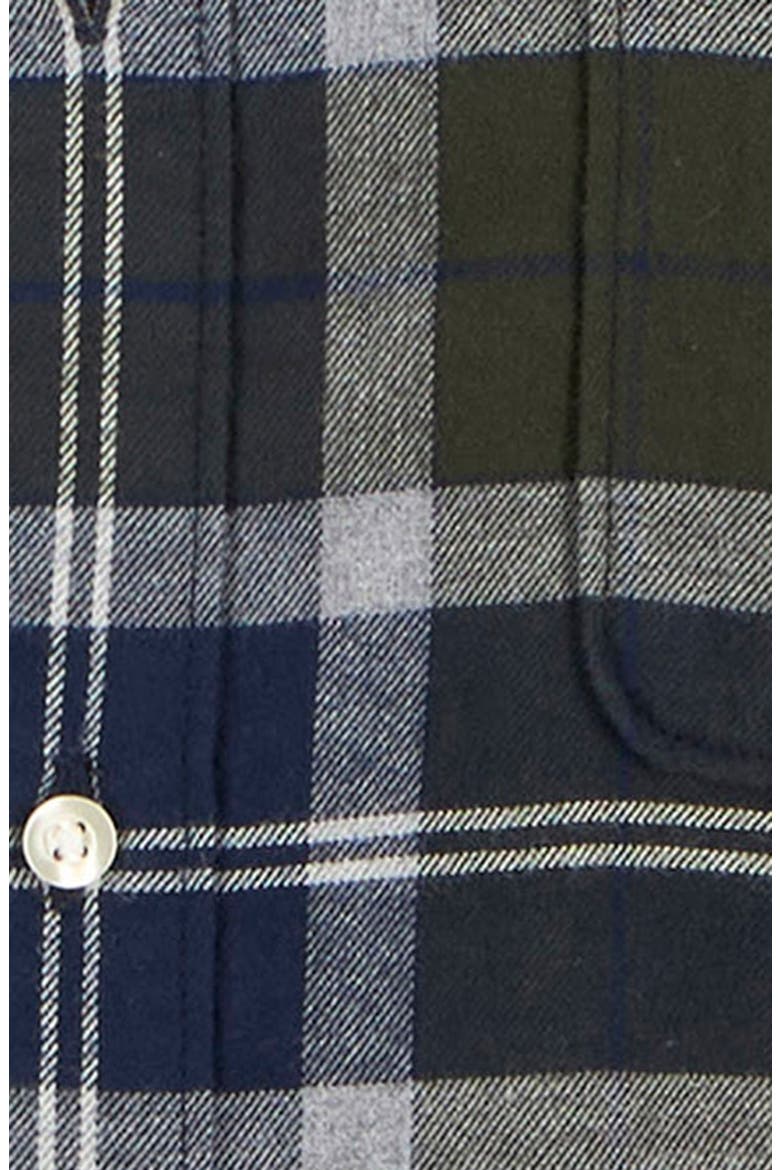 Rasay Plaid Brushed Cotton Button-Down Shirt, Alternate, color, FERNWOOD TARTAN
