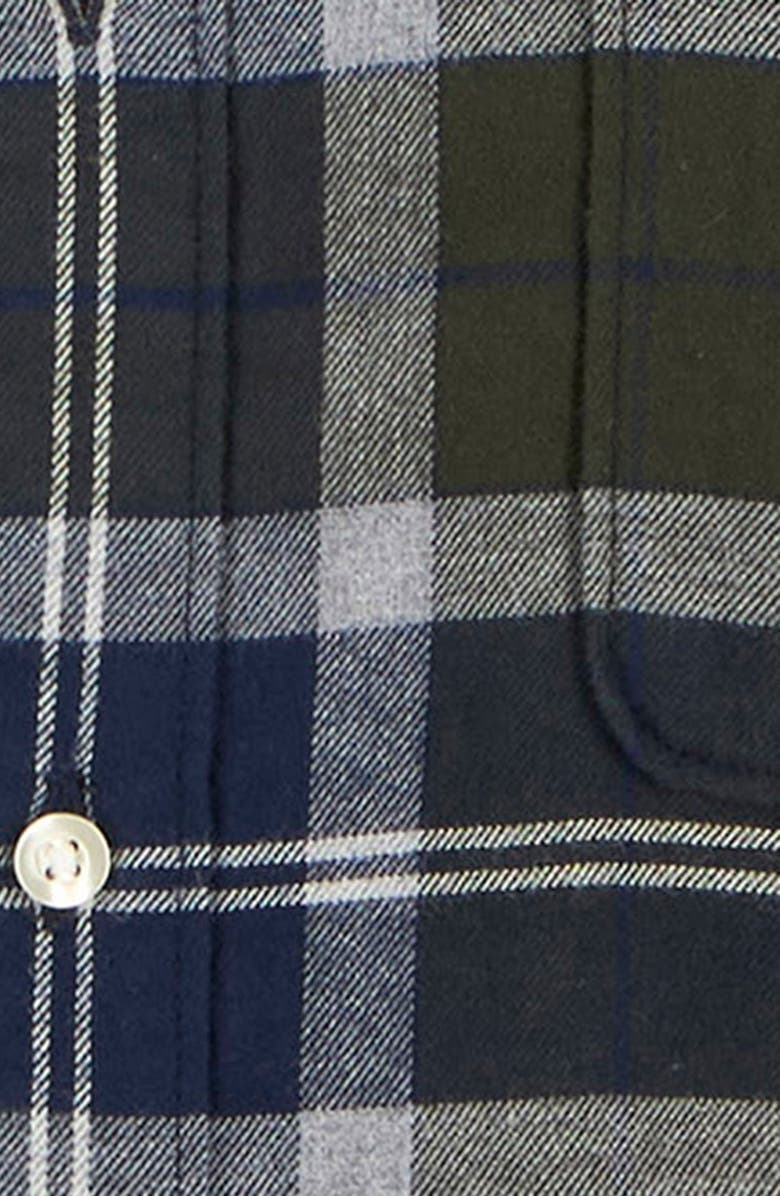 Barbour Rasay Plaid Brushed Cotton Button-Down Shirt, Alternate, color, Fernwood Tartan