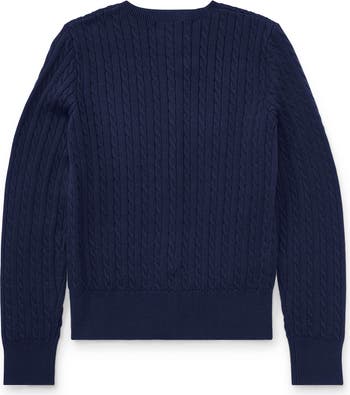 Kids' Cable Knit Cotton Cardigan