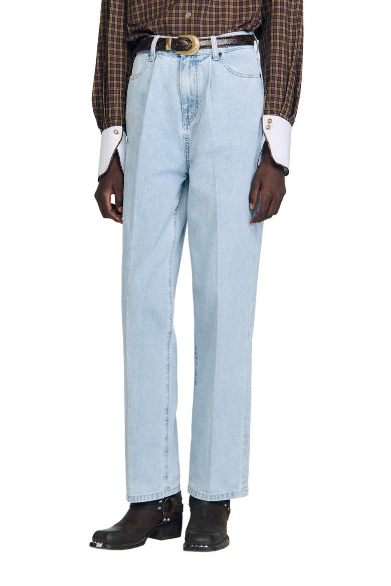 Straight-leg jeans, Alternate, color, Blue