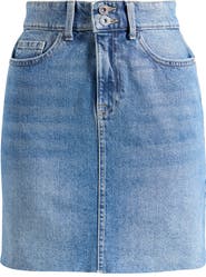 Lipsy Raw Hem Denim Miniskirt