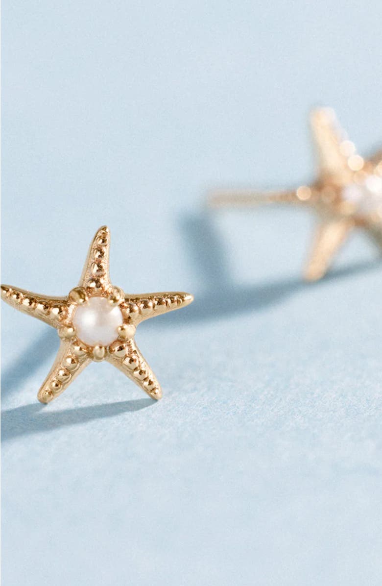 MADE BY MARY Low Tide Crab Stud Earrings Set, Alternate, color, Gold Vermeil