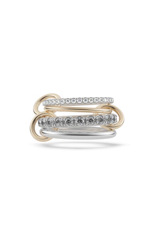 Spinelli Kilcollin Arla Linked Diamond Rings In Gold